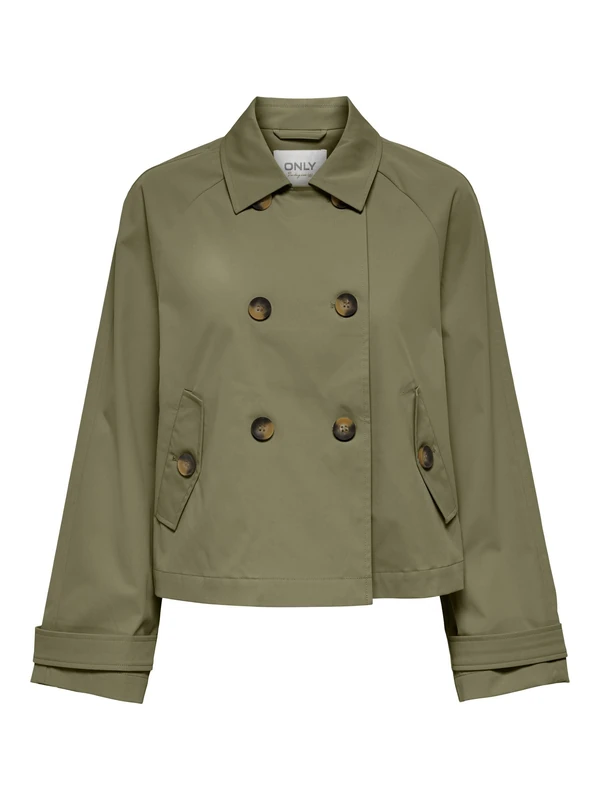 ONLY Female Short Trench Coat, Aloe, XL