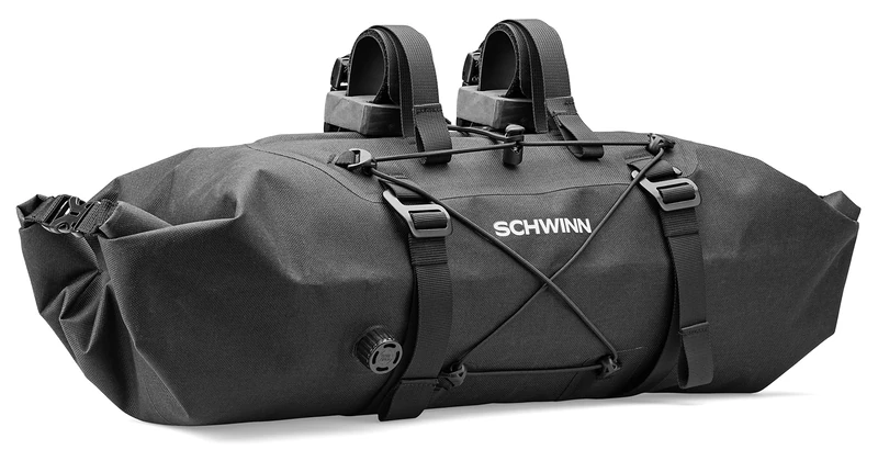 Schwinn Explorer Bike Bag, 9 Liter Handlebar Pouch, Tool Free Attachment, Waterproof, Bicycle Storage Accessories