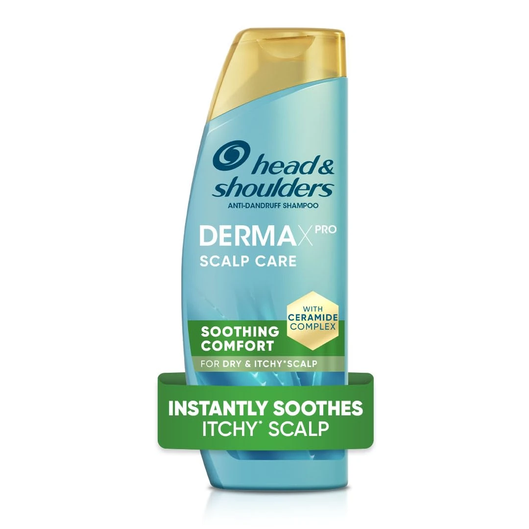 Head & Shoulders DermaXPro Soothing Comfort Anti Dandruff Shampoo 500ml with Aloe Vera Extract and Ceramide Complex. Soothes Dry, Itchy Scalp and Helps Reinforce the Skin Barrier
