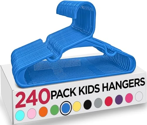 Utopia Home Plastic Kids Hangers for Clothes - Durable and Slim Baby and Children’s Hangers - Space Saving