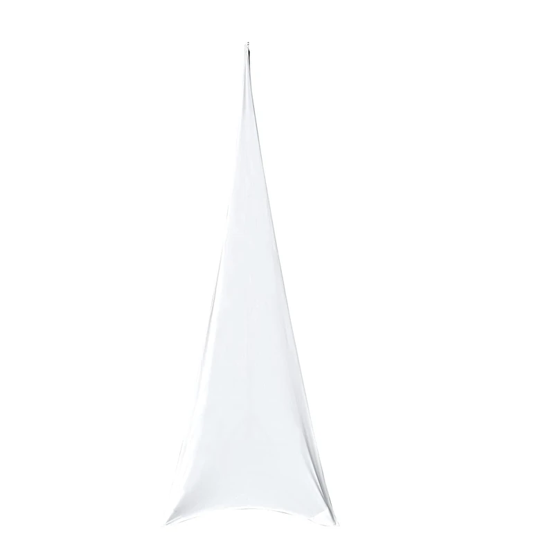 WedDecor 10pcs White Tripod Speaker Stand Cover Stretchable Fabric 360 Degree Coverage Three-Sided DJ Accessory for Weddings, Banquets, Parties, Events, Birthday - Image 1