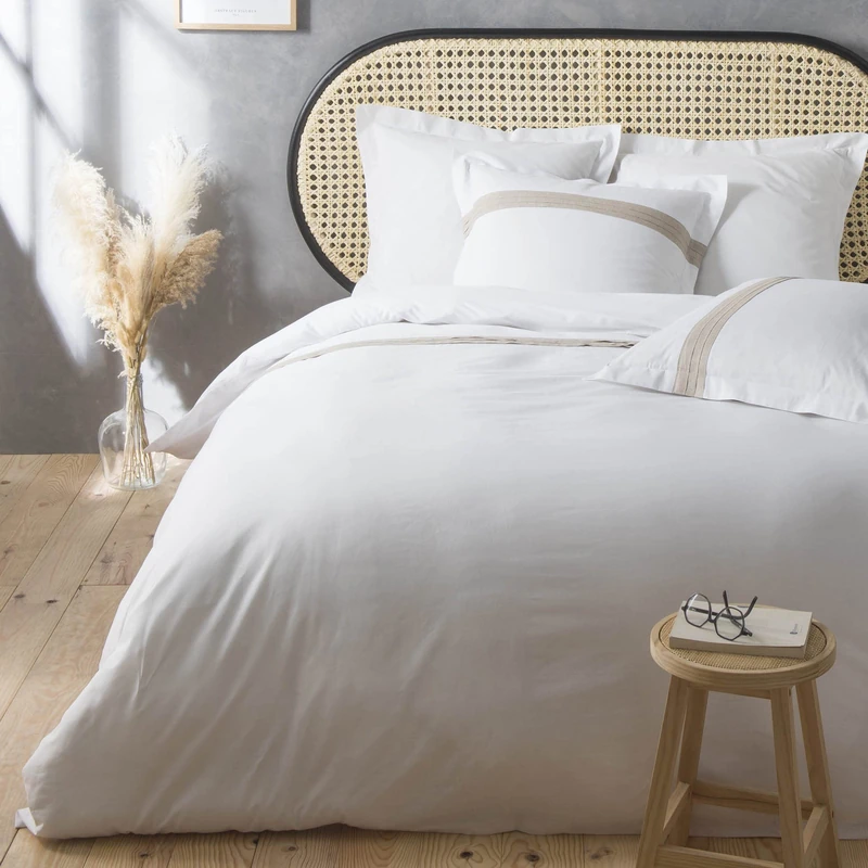 Douceur d'Intérieur, 3-Piece Bedding Set (260 x 240 cm) Laly White, 100% Cotton