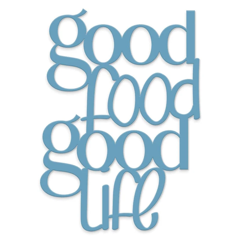 Wooden Written for Kitchen Phrase Quote Good Food, Handmade Decorative Writing Decor - Image 1