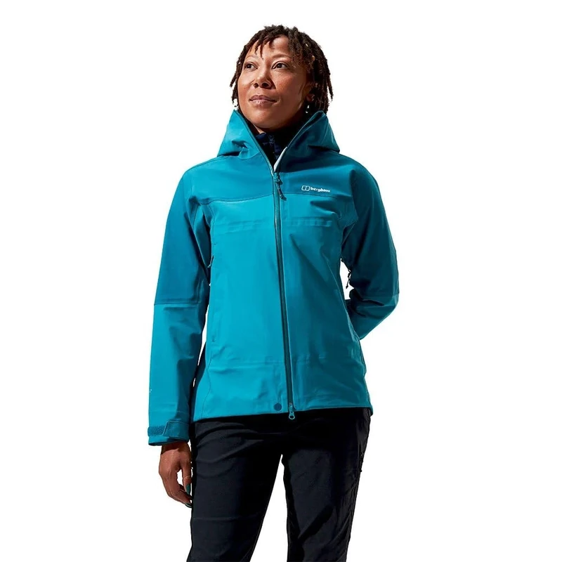 Berghaus Women's Highland Storm 3L Waterproof Jacket, Jungle Jewel/Deep Ocean, 20