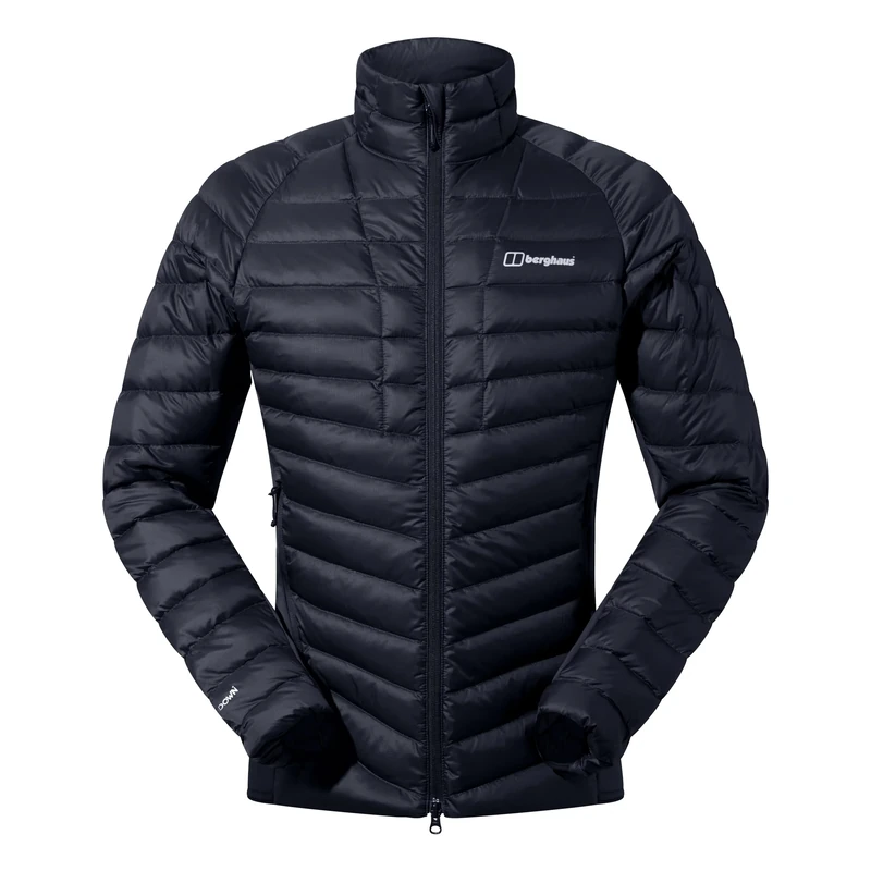 Berghaus Men's Tephra Stretch Reflect 2.0 Down Jacket | Extra Warmth | Packable | Polartec, Black/Black, M