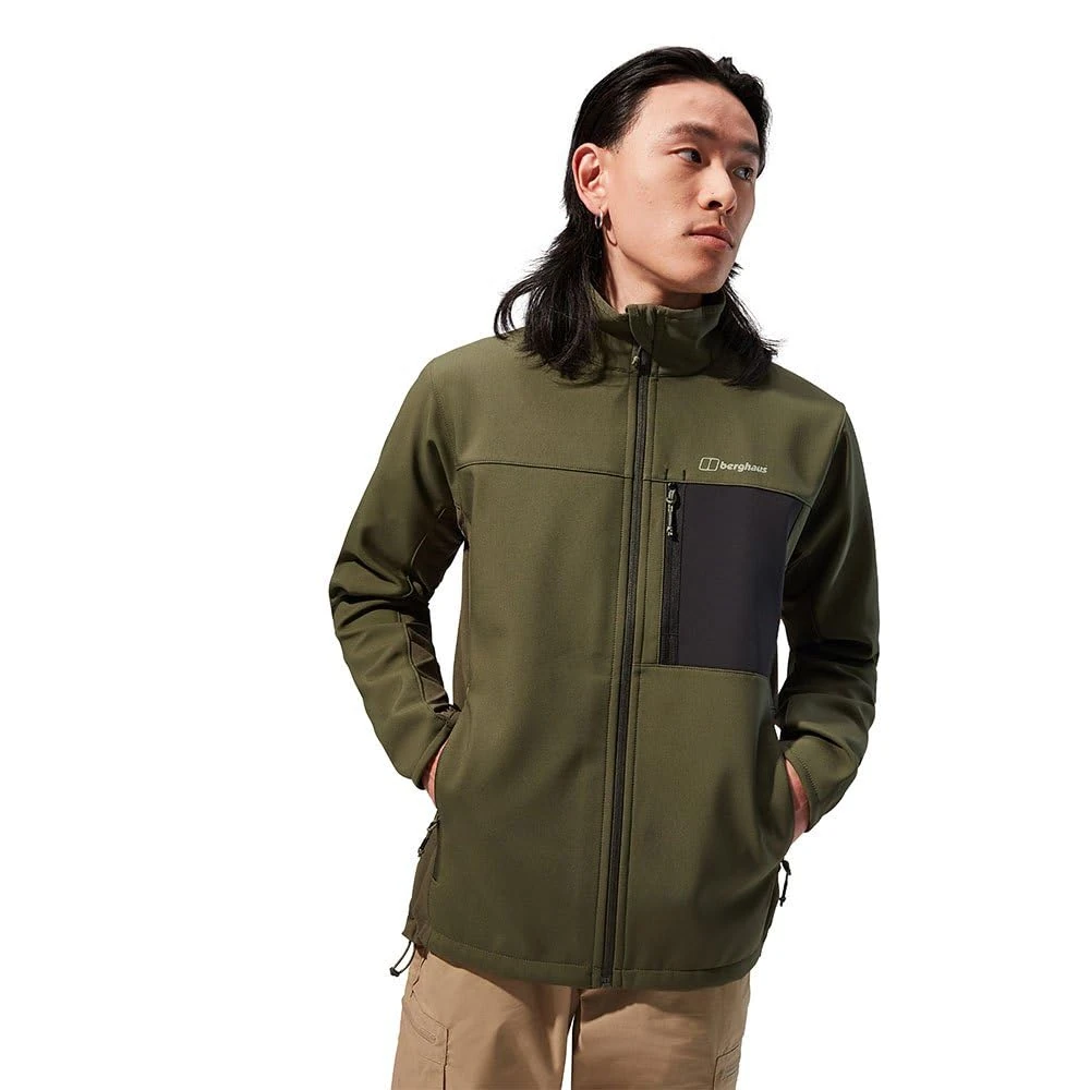 Berghaus Men's Ghlas 2.0 Windproof Softshell Jacket | Extra Warm | Adjustable | Environmentally Conscious, Deep Depths, S