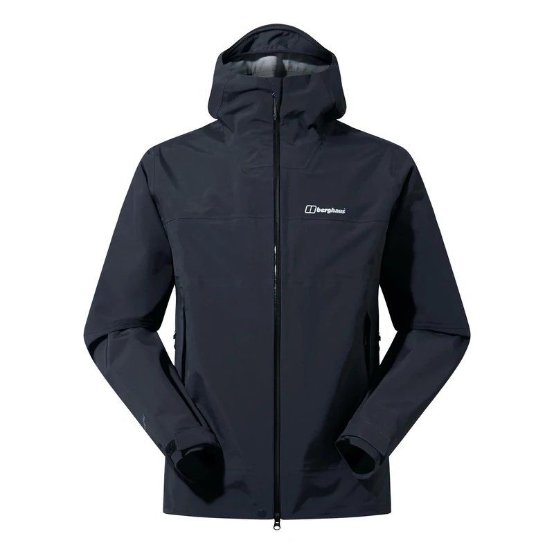 Berghaus Men's Highland Storm 3l Waterproof Jacket | Breathable | Comfortable | Rain Coat, Black/Black