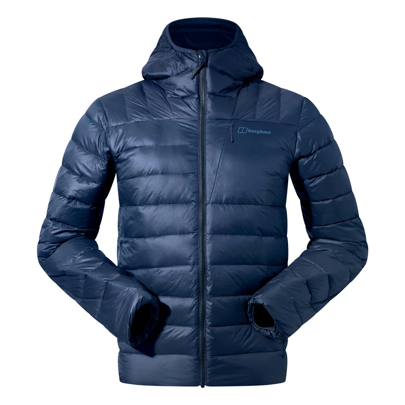 Berghaus Men's Silksworth Hooded Down Jacket | Extra Warm | PFC Free DWR, Dusk, 3XL