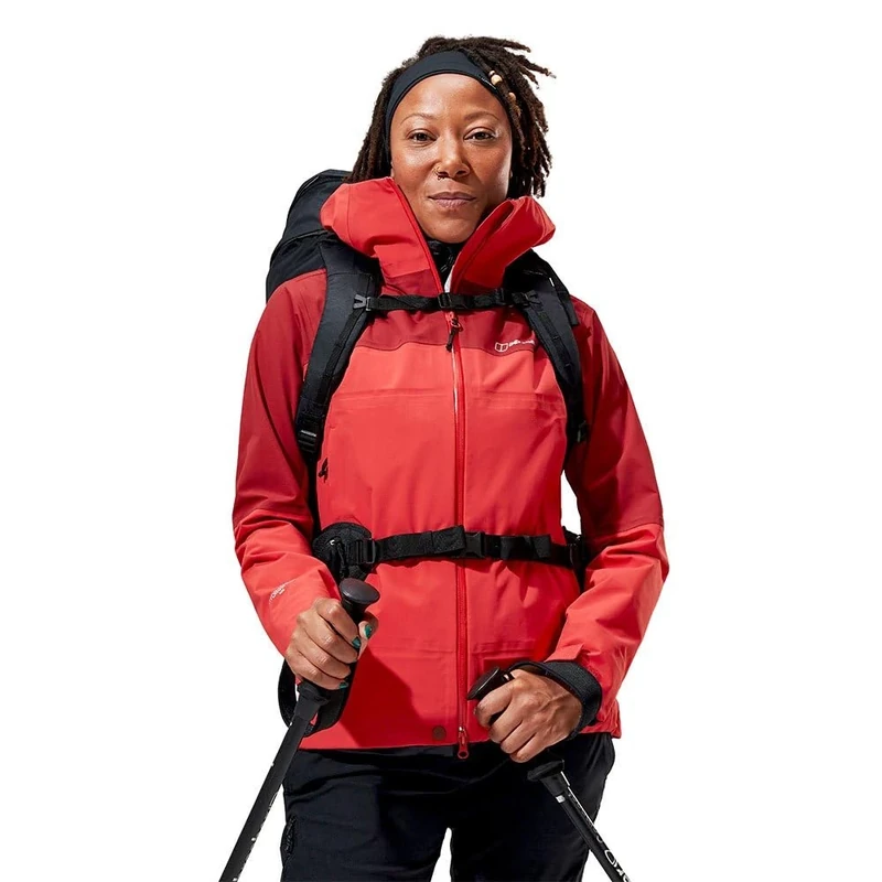 Berghaus Women's Highland Storm 3L Waterproof Jacket, Carmine/Tall Poppy, 8