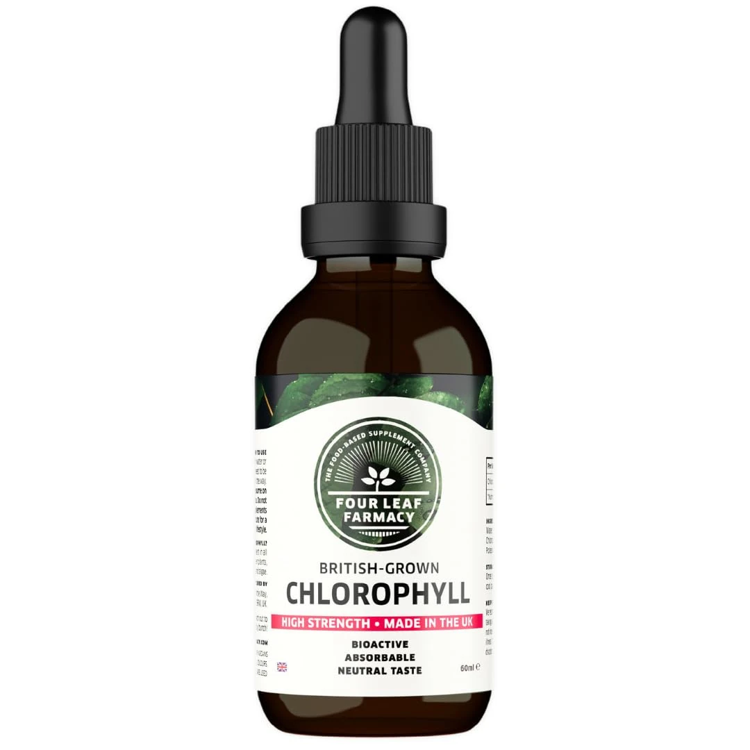 Liquid Chlorophyll Drops for Water - British-Grown Chlorophyll - High Strength Chlorophyll Liquid 6000mg - Made in UK - 2 Month Supply