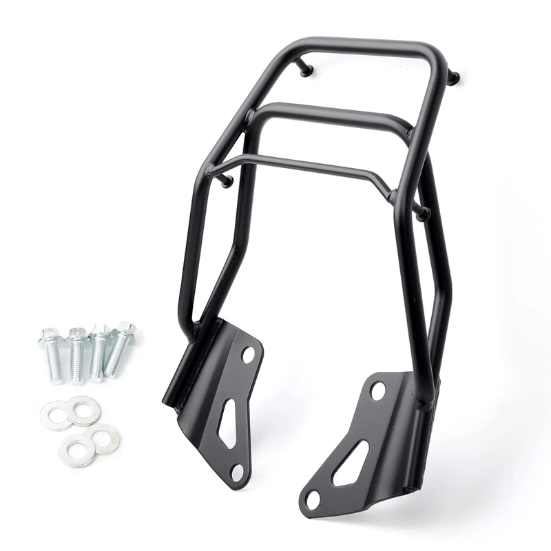 Minho Black Motorcycle Rear Luggage Rack Iron Luggage Storage Rack Carrier Support Shelf Compatible with Honda Grom MSX125 2016-2020