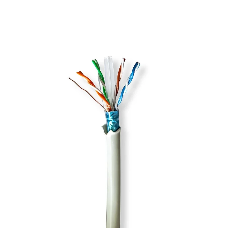 NEDIS Network Cable Roll | CAT6 | Solid | F/UTP | Bare Copper | 305.0 m | Indoor | Round | LSZH | Grey | Gift Box