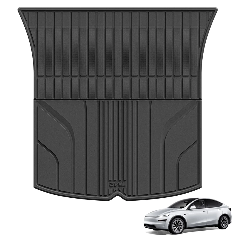 3W Boot Liner Fit For Tesla Model Y 2021-2024 2025 2026 Juniper, All Weather Dog Friendly Thorex™ Custom Fit New Model Y Juniper, Waterproof Non Slip Trunk Mats Easy Install Tesla Accessories