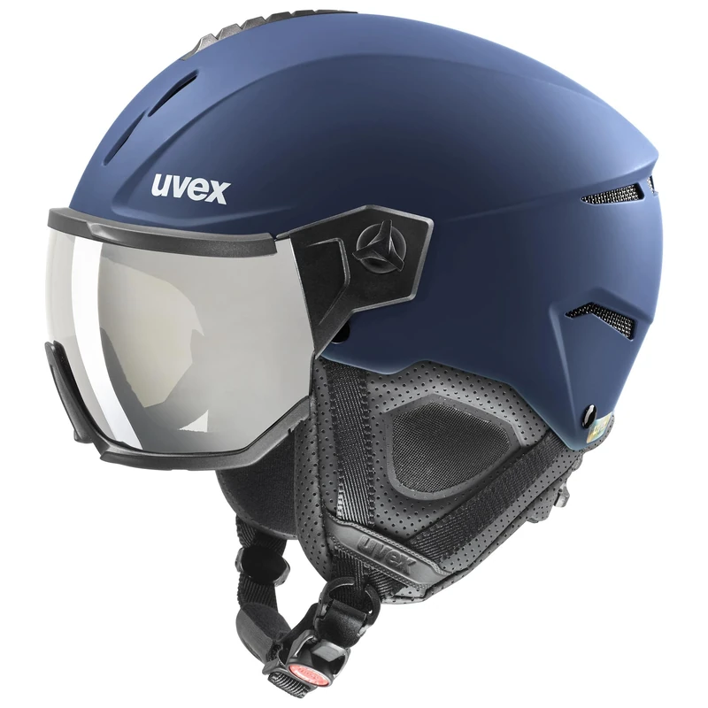 uvex Unisex-Adult, instinct visor ski helmet, navy matt, 59-61 cm