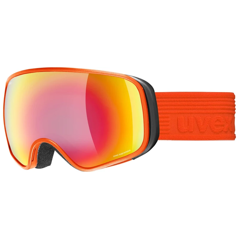 Uvex Unisex-Kids, scribble FM sph ski goggles, red/rainbow-clear, one size