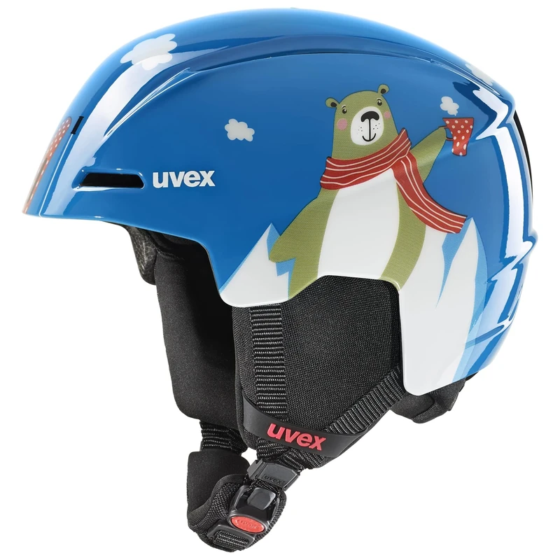 uvex Unisex-Kids, viti ski helmet, blue bear, 46-50 cm