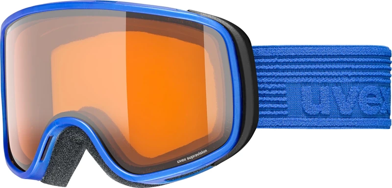 Uvex Unisex-Kids, scribble LG ski goggles, cobalt mat/lasergold-clear, one size