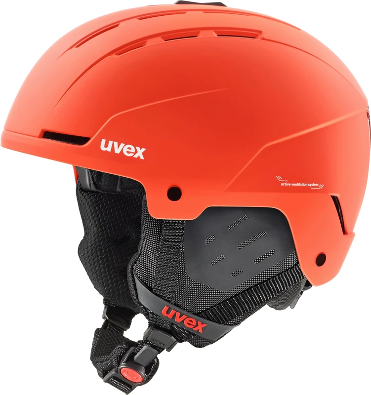 uvex Unisex-Adult, stance ski helmet, fierce red matt, 58-62 cm
