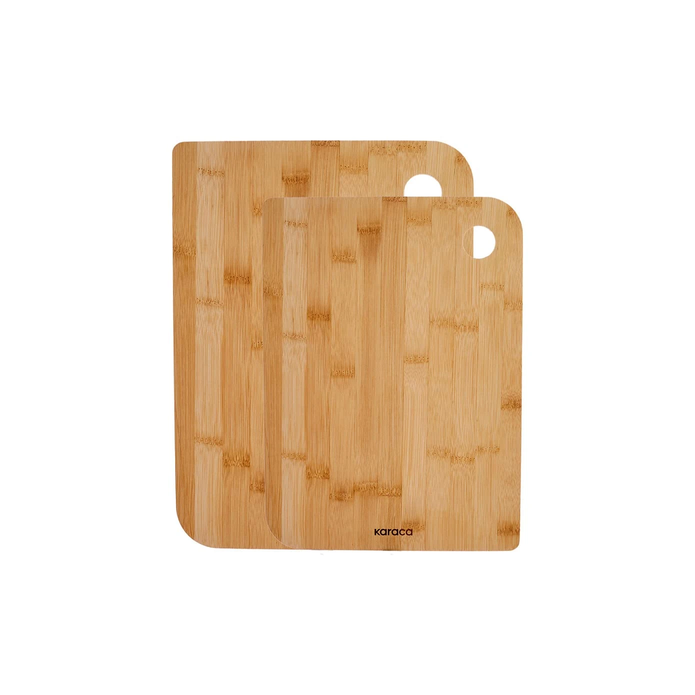Karaca Azur Bamboo Chopping Board Set 2-Piece Wooden Cutting Board Set for Kitchen, Large and Small