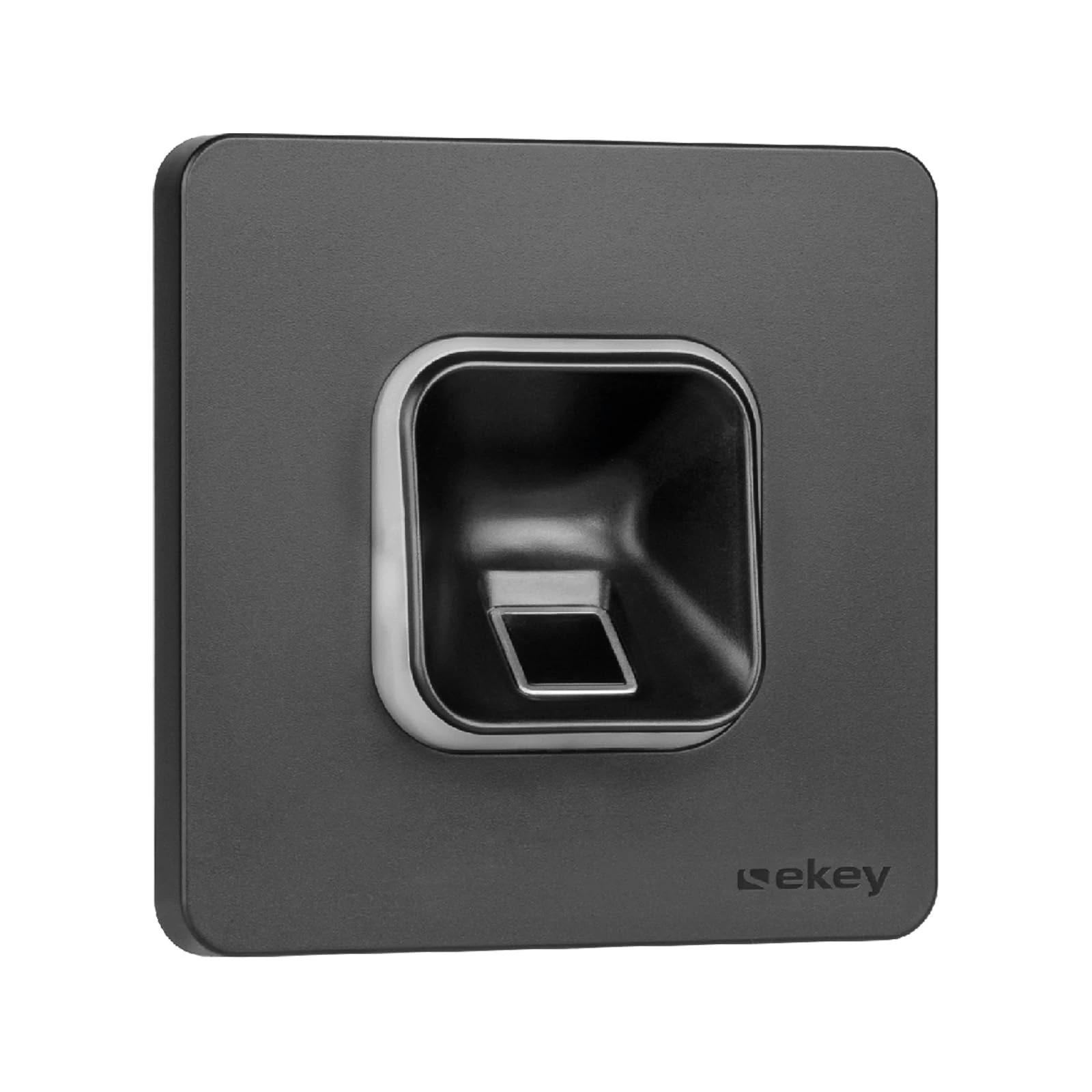 EKEY 203702 xLine fingerprint scanner set black with plastic frame black, control unit, Biometric access solution for flush-mounting installation, 0,4 W, 12-24 V, Black fingerprint scanner
