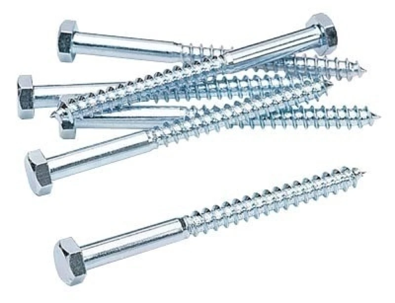 LENNIE TIR0812002B Coach Screw Diameter 8 x 120 cm Box of 50 White Galvanised