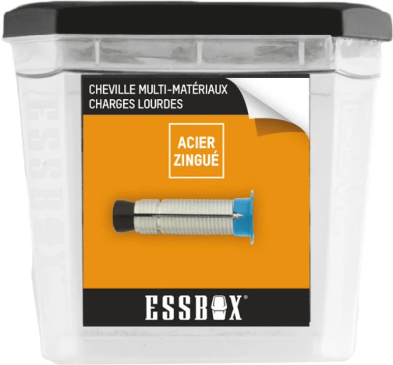 ESSBOX SCELL-IT Universal Dowels, Screwless, Diameter 6 mm, Box of 25, EX-92011106, Ideal for Heavy to Very Heavy Loads, Sturdy and Reliable Fixing for Use in Concrete Walls