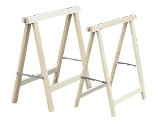 MERCIER OUTILS ET MANCHES MOA60012 Folding Trestle Ash 80 x 80 Sect.55 x 30 Pro Mercier 418 Zinc Plated Compass - Image 1