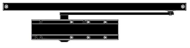 SEVAX ESV7165N Door Closer with Sliding Arm F2 to 4 Black