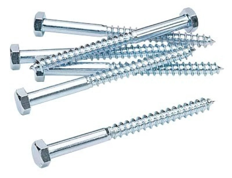 LENNIE TIR0606002B Coach Screw Diameter 6 x 60 cm Box of 200 White Zinc Plated - Image 1