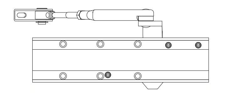 SEVAX ESV7184B Door Closer with F2 to 4 Compass Arm White