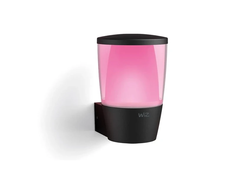 WiZ White and Colour Elpas LED Outdoor Wall Light [Black] WiFi App Control. for Home, Garden, Terrace and Patio Lighting.