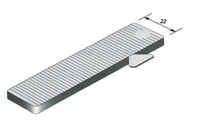 Glazing Wedge Length 30 mm Width 80 mm Depth 2 mm Grey - Image 1