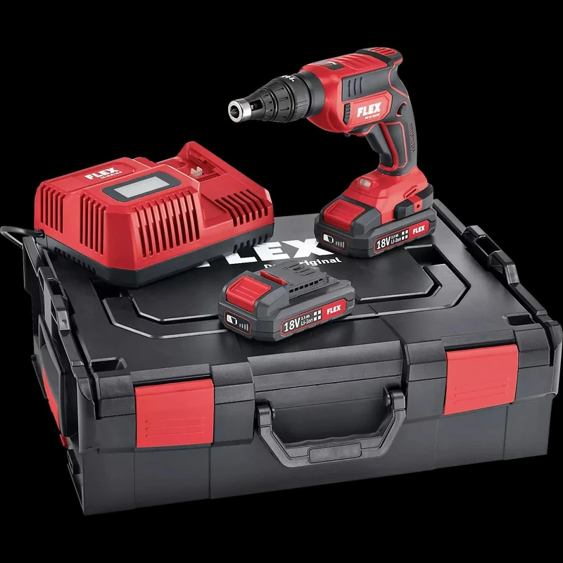 FLEX ELECTROPORTATIF MACH MAK0396 DW 45 18.0-EC/2.5 Plasterboard Screwdriver 18 V Flex – 2 Batteries + Charger – 467146