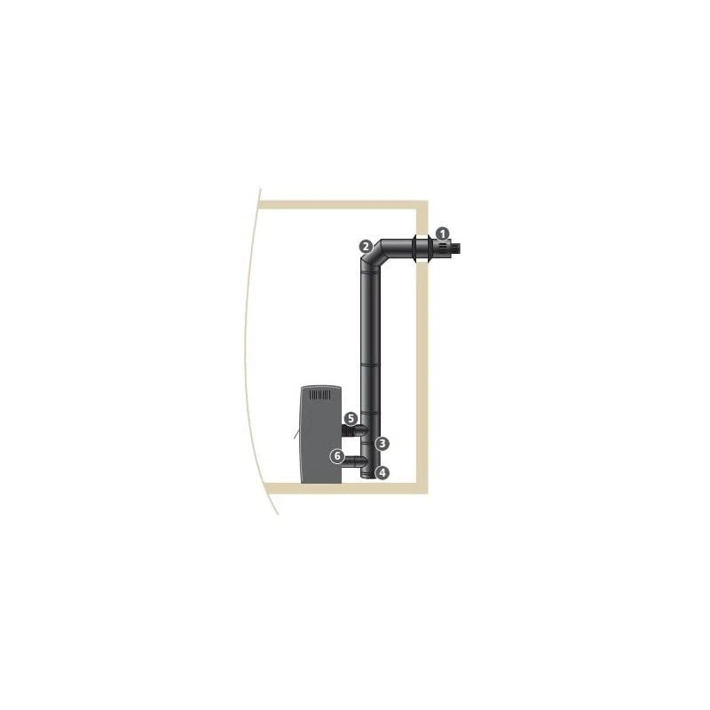 ISOTIP 853803 Adjustable Horizontal Waterproof Connection Kit – Black – Diameter 100 mm – Ext Diameter 150 mm – for Pellet Stoves