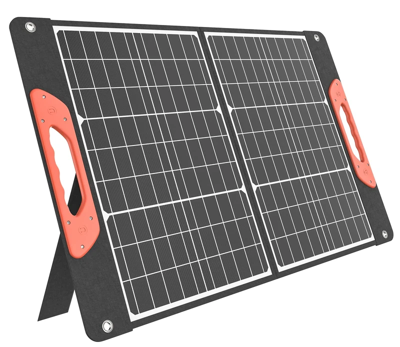 Rosaking 60W Foldable Solar Charger - USB C + A + DC Output