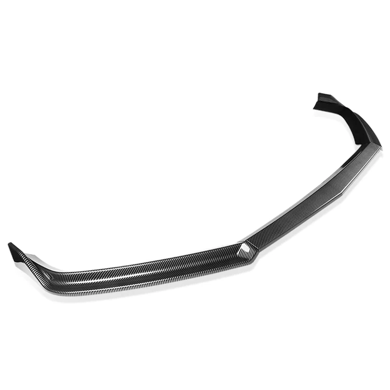 DNA MOTORING 2-PU-441-PCF Front Bumper Lip STP-Style Compatible with 15-18 VW Jetta,Painted Simulated Carbon Fiber