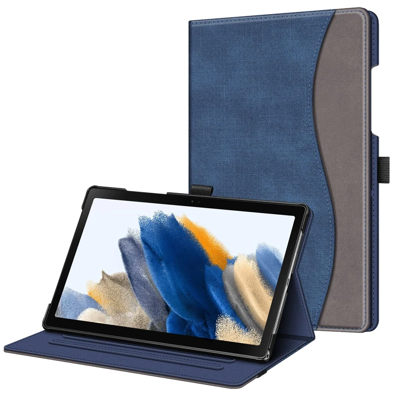FINTIE Case for Samsung Galaxy Tab A8 10.5 inch 2022 Model (SM-X200/X205) - Multi-Angle Viewing Folio Stand Cover with Pocket, Auto Wake/Sleep (Denim Indigo)