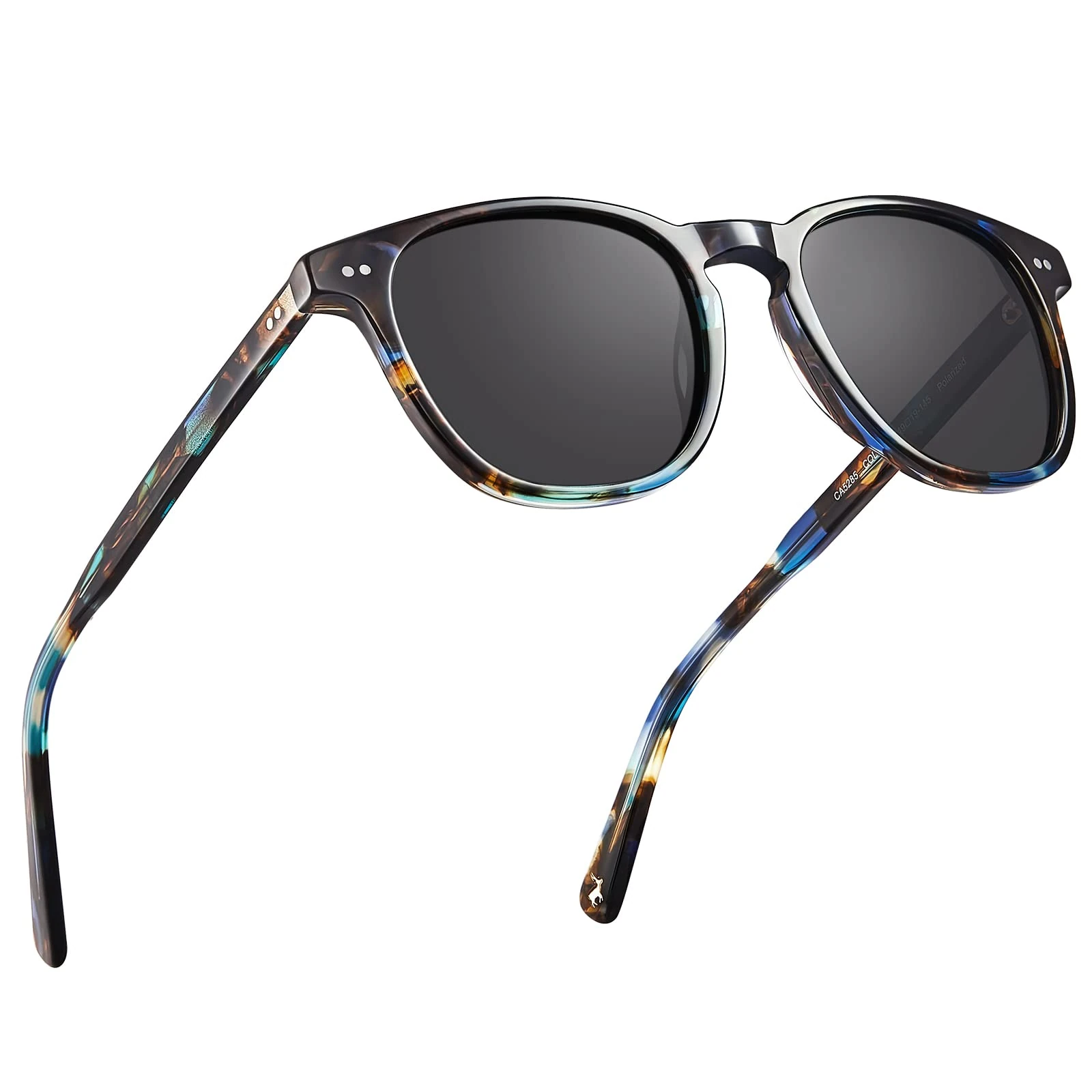 CARFIA Polarised Sunglasses Mens 100% UV Protection Square Street Style Driving Fishing