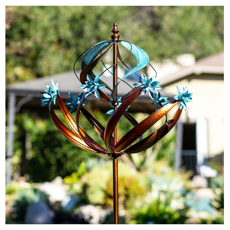 Winwindspinner Outdoor Metal Wind Spinner for Yard Garden - Large Kinetic Wind Sculptures Spinners Outdoor Decoration, Gift for Birthday, Anniversary, Housewarming, Christmas (W26 x H86)