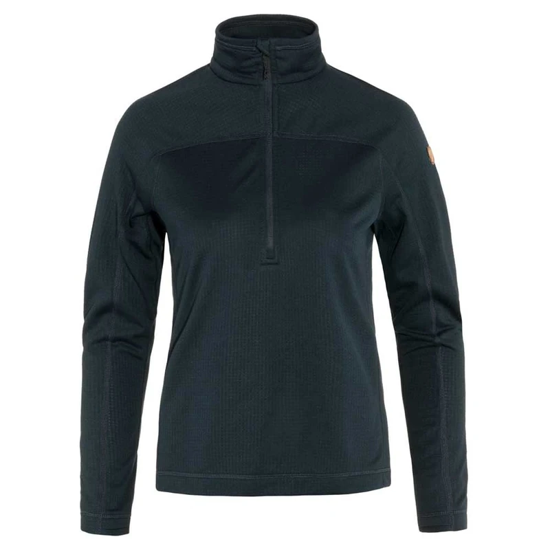Fjallraven 87141-555 Abisko Lite Fleece Half Zip W Sweatshirt Women's Dark Navy Size XL