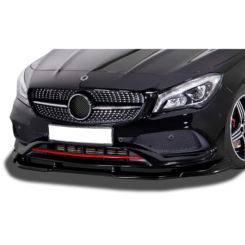 RDX Racedesign Front spoiler Vario-X compatible with Mercedes CLA Coupe (C117) & Shooting Brake (X117) Facelift 2016-2019 (PU)