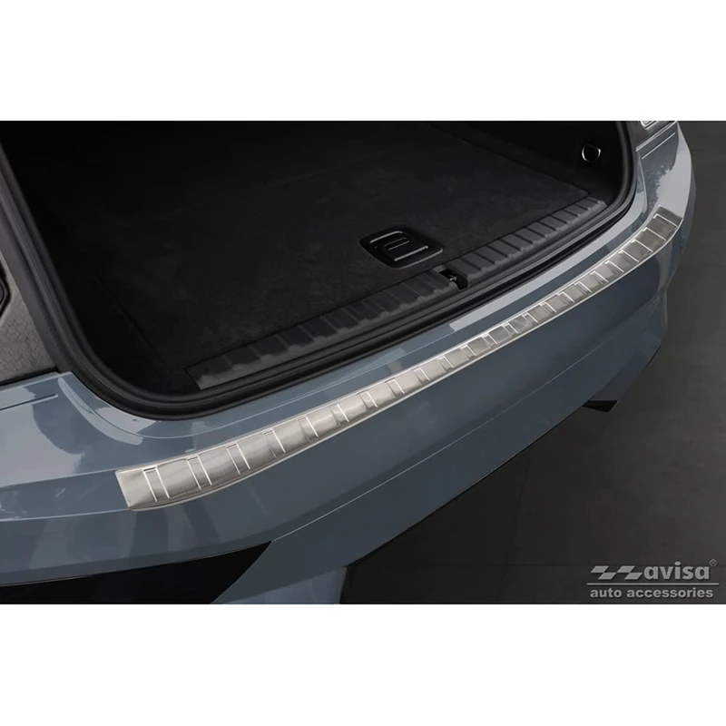 Avisa Stainless Steel Rear bumper protector compatible with BMW iX (I20) 2021- 'Ribs'