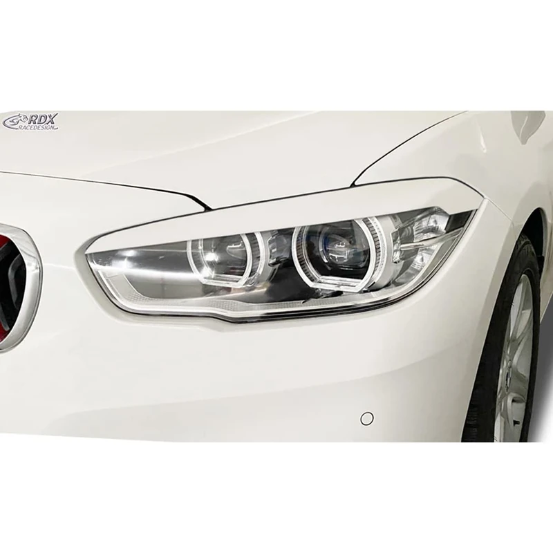 RDX Racedesign Head light spoilers compatible with BMW 1-Series F20/F21 3/5-doors Facelift 2015-2019 (ABS)