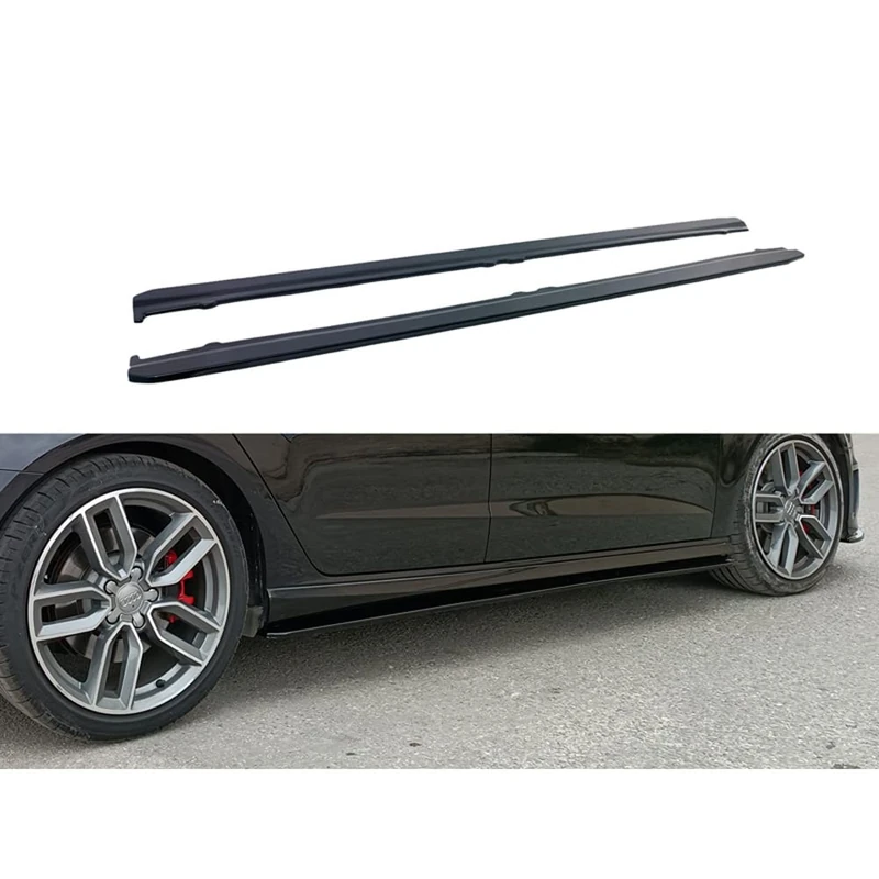 Motordrome Set side skirts compatible with Audi A3 (8V) S-Line/S3 Sportback 2012-2020 (ABS Glossy black)