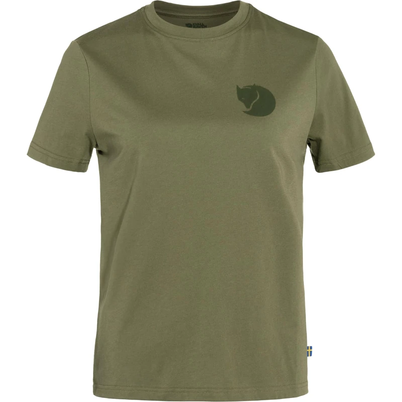 Fjallraven 87153-620 Fox Boxy Logo Tee W T-Shirt Women's Green Size XL