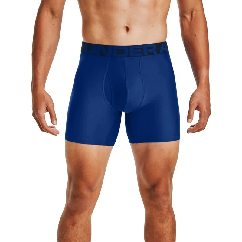 Under Armour Mens 2 Pack 6inch Tech Boxers Royal/Academy XS