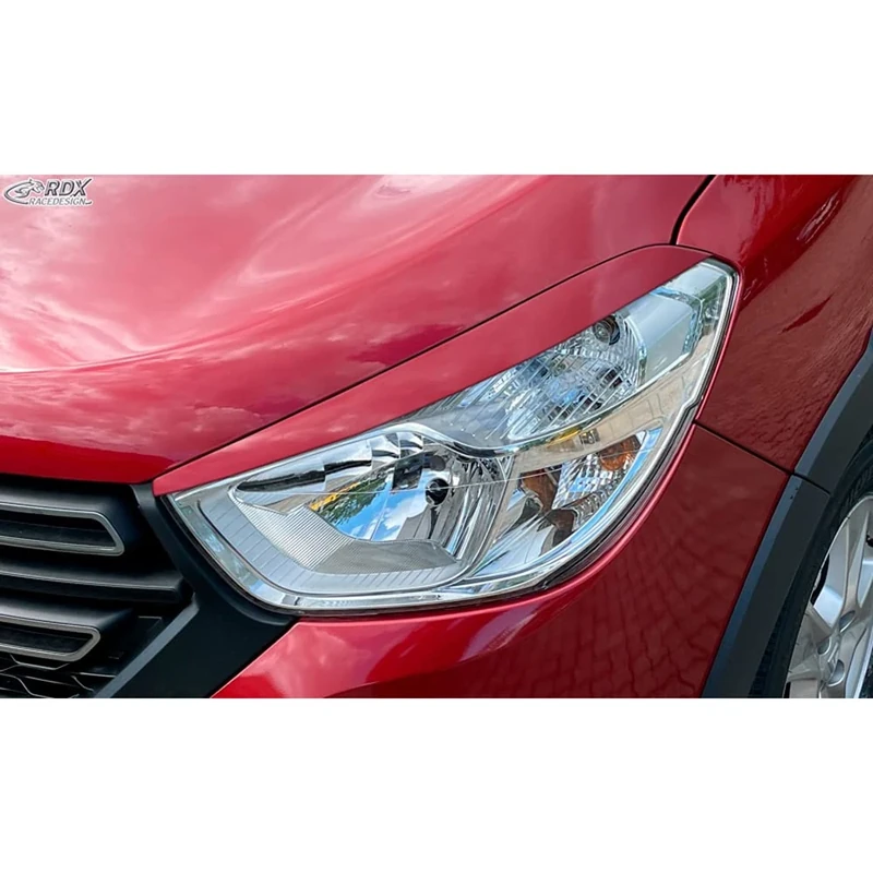 RDX Racedesign Head light spoilers compatible with Dacia Lodgy & Dokker 2012-2022 (incl. Stepway) (ABS)