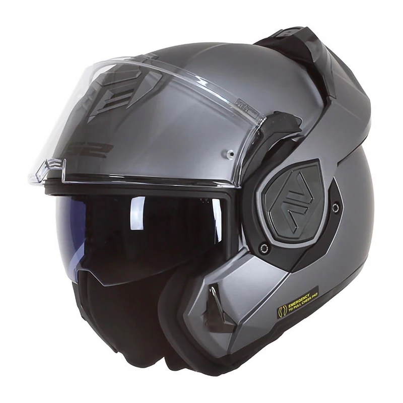 LS2, ADVANT SOLID Flip-Up Motorcycle Helmet Matt Titanium XXXL