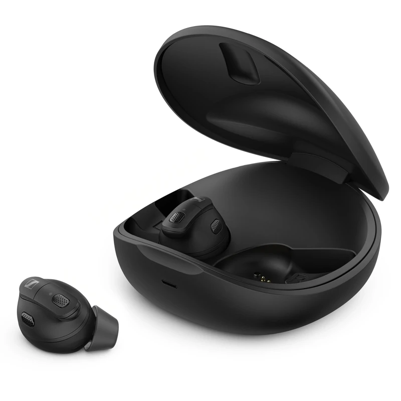 Sennheiser Conversation Clear Plus - True Wireless Bluetooth Hearing Solution for Speech Enhancement with Active Noise Cancellation (ANC) - Black