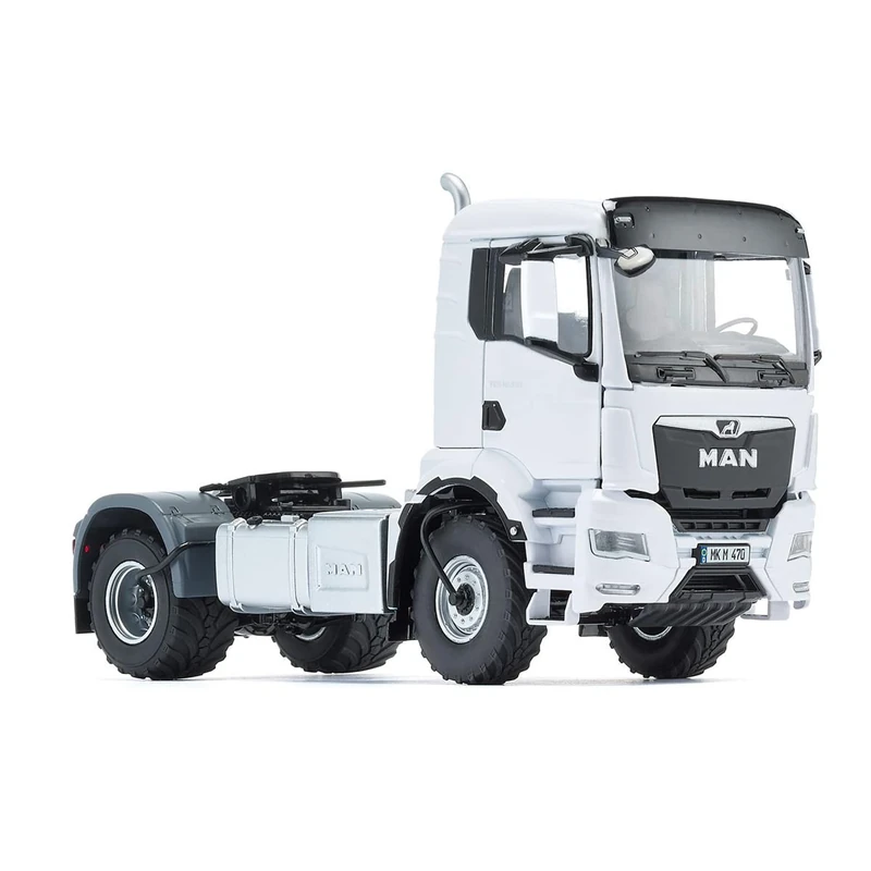 WIKING 077652 MAN TGS 18.510 4x4 BL 2-Axel Tractor, Model Truck, 1:32, Metal/Plastic, For Ages 14+, Multiple Features, Incl. Tyre Pressure Control System, Swivelling Radiator Grille, White
